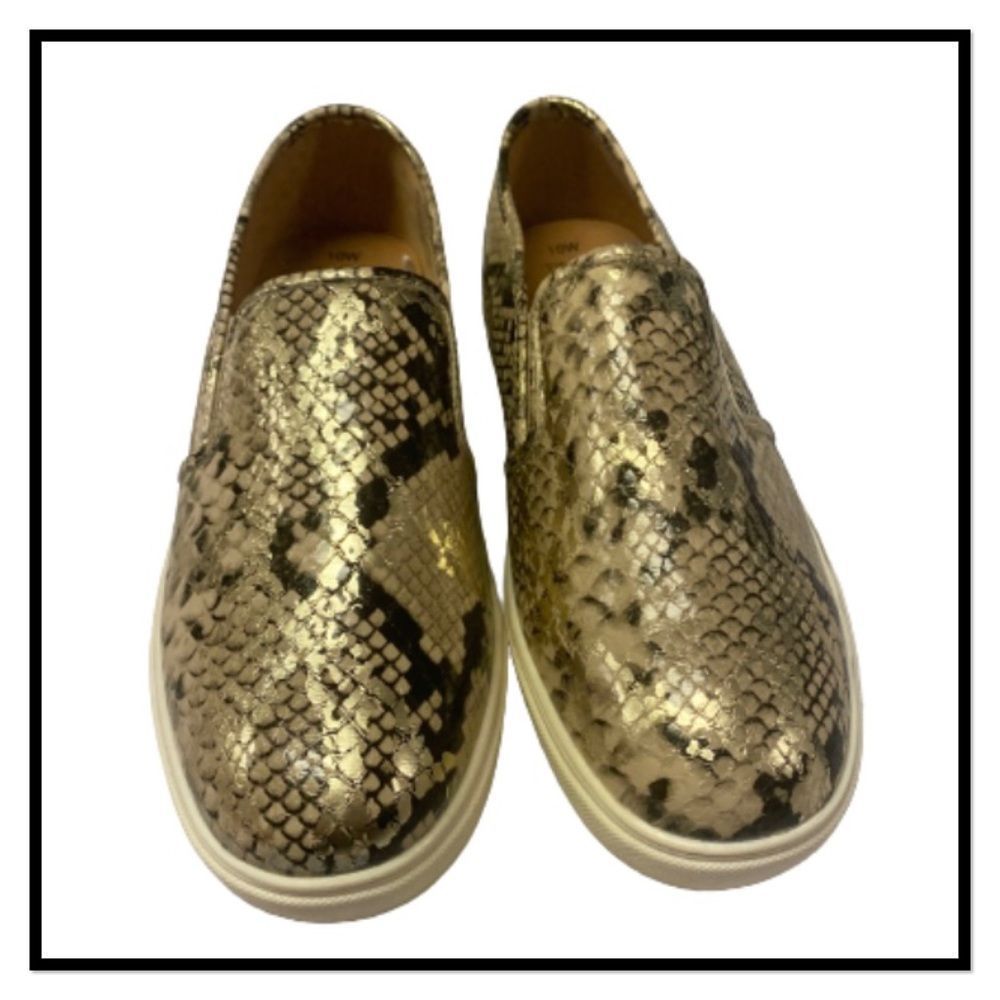 Time & Tru Size 10W Animal Print Slip On Shoes
